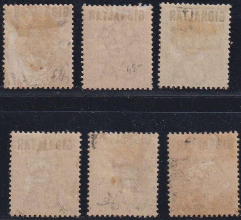 GIBRALTAR QVIC 1886 SG 1-7 MINT CV £1100+