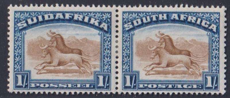 SA 1927 LONDON PRINTING 1/-  FINE HINGED MINT SACC 36 CV R700