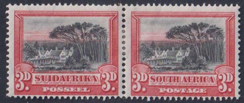 SA 1931 ROTO  PRINTING 3d BLACK & RED FINE HINGED MINT SACC 45 CV R2500