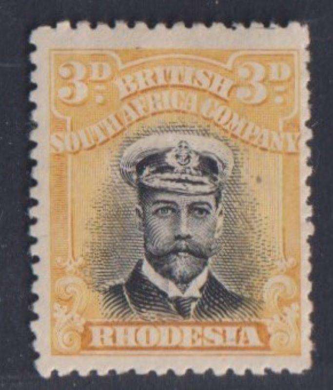 RHODESIA - BSAC 1913 ADMIRAL 3d SACC 210 FINE HINGED MINT CV R1700