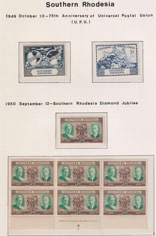 SOUTHERN RHODESIA GREAT LOT OF IMPRINTS