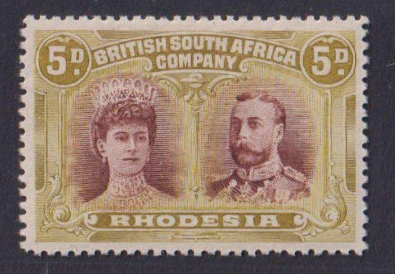 RHODESIA 1910 3d DOUBLE HEADS SG 141,141a  FINE MINT
