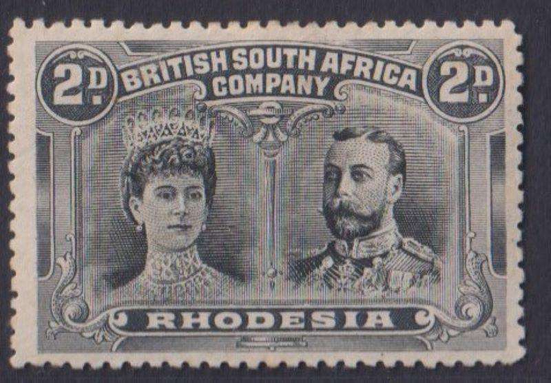 RHODESIA 1910 2d DOUBLE HEADS FINE MINT SG 129/130 CV £185