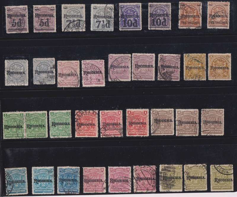 RHODESIA - BSAC LOVELY LOT OF ARMS MINT & USED
