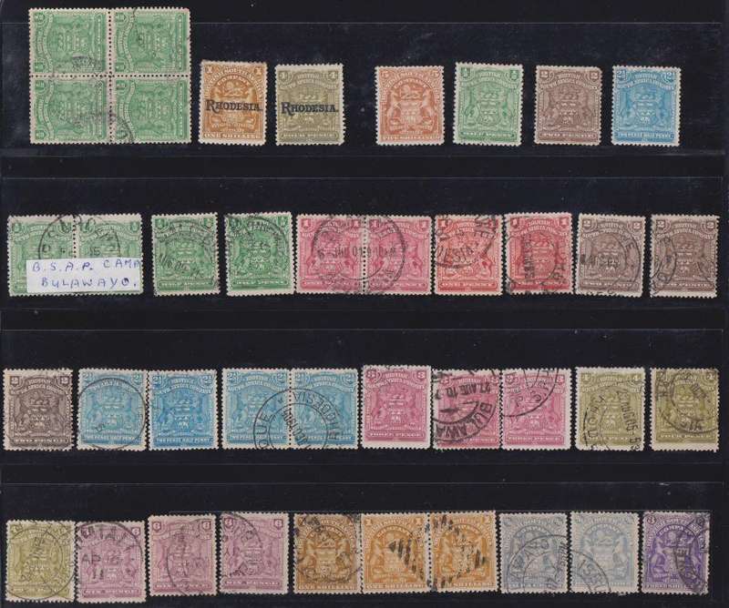 RHODESIA - BSAC LOVELY LOT OF ARMS MINT & USED