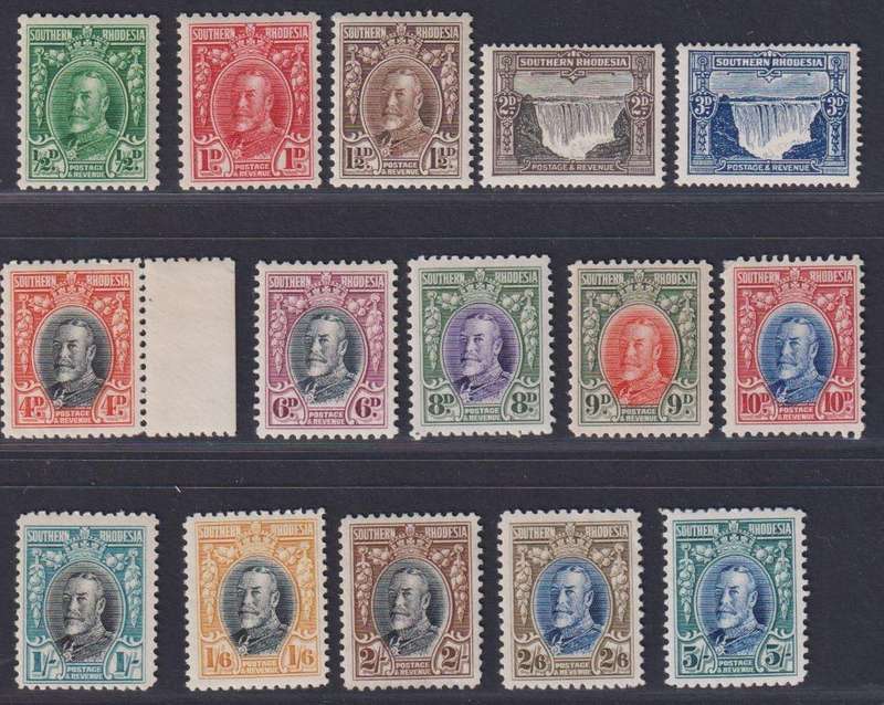 SOUTHERN RHODESIA KGV FIELDMARSHALLS FINE HINGED MINT CV R4440
