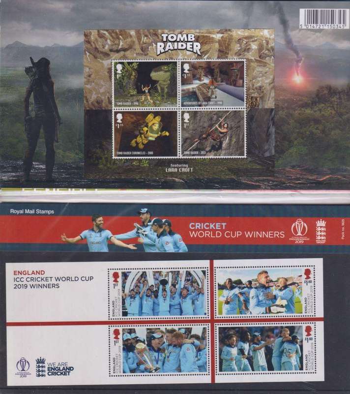 GB 2019 ISSUES -PRESTIGE BOOKLET, PRES PACKS, MIN SHEETS, BLOCKS - HUGE FACE VALUE