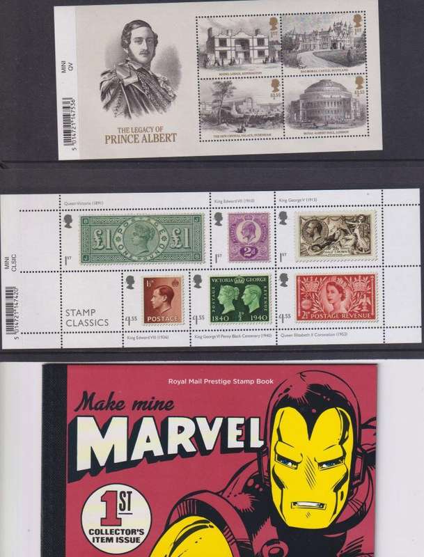 GB 2019 ISSUES -PRESTIGE BOOKLET, PRES PACKS, MIN SHEETS, BLOCKS - HUGE FACE VALUE