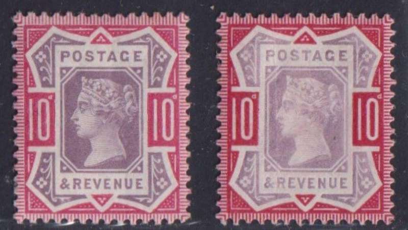 GREAT BRITAIN 1887 10d's BOTH SHADES SG 210/210a  FINE HINGED MINT CV £685