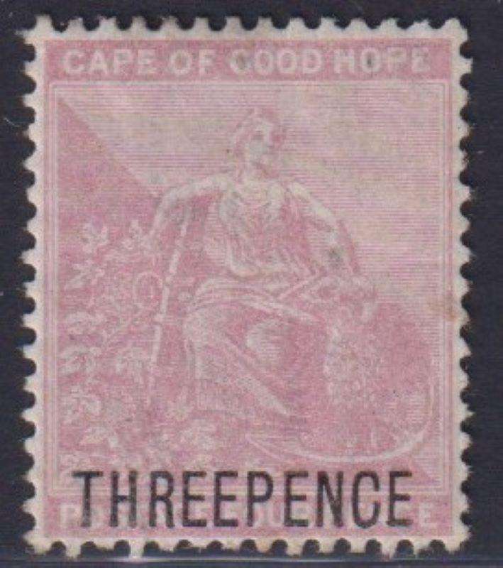 CAPE OF GOOD HOPE 1880 "THREEPENCE" MINT - SACC 30 CV R3000