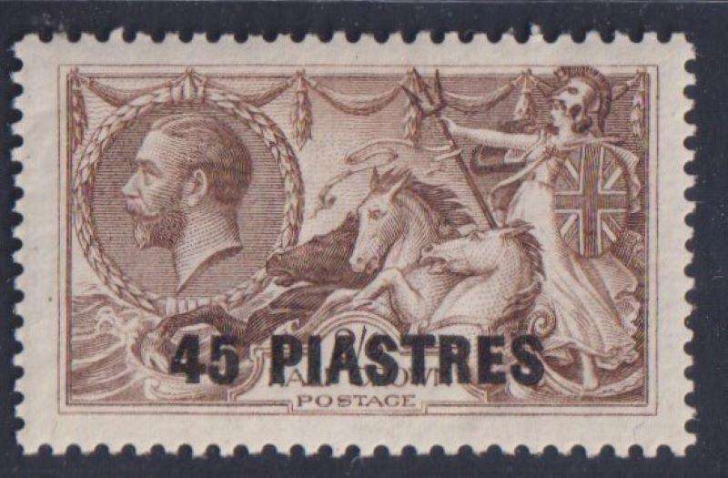 BRITISH LEVANT 1921 SEAHORSES FINE  LIGHTLY HINGED MINT CV £135