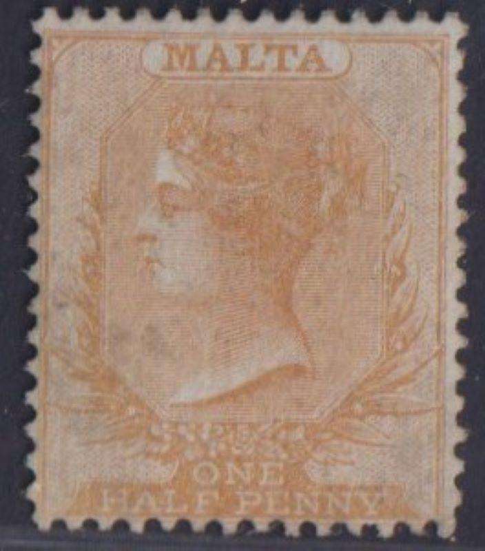 MALTA 1863 1/2d SG3  FINE  HINGED MINT CV £950