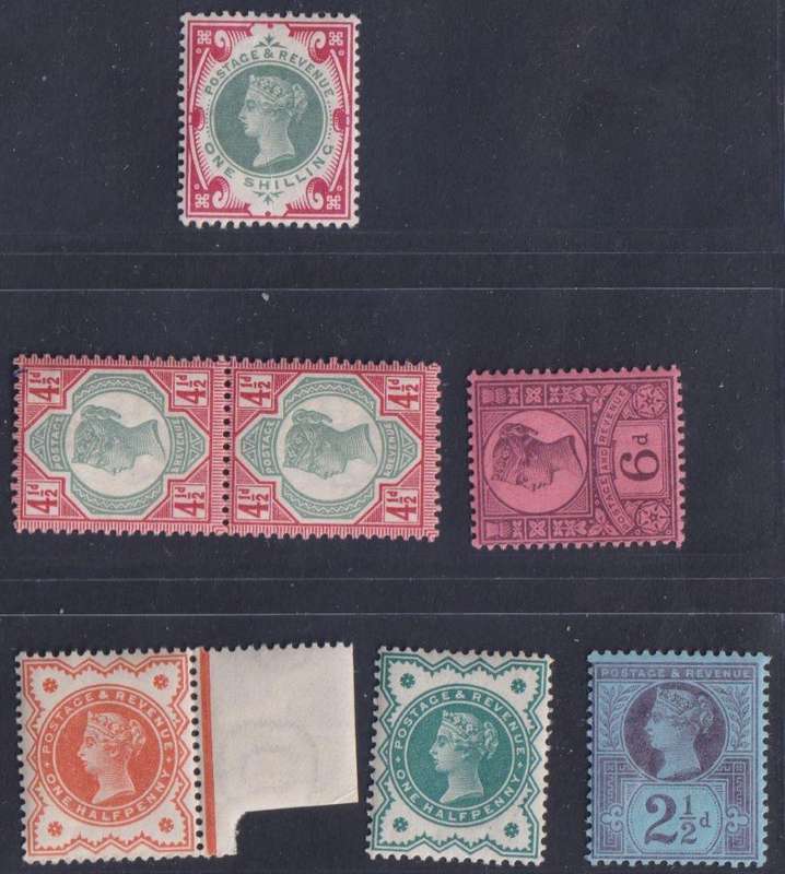 GB 1887 JUBILEE UNMOUNTED MINT VALUES 1/2d TO 1/- CV £150