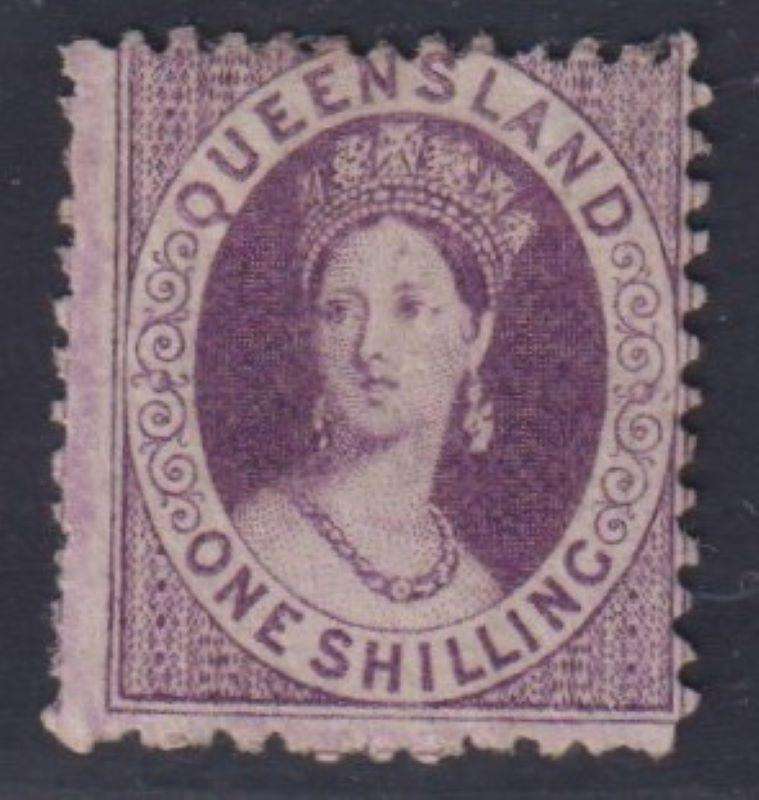 QUEENSLAND, AUSTRALIA 1868 1/-  MINT SG 109 CV £250
