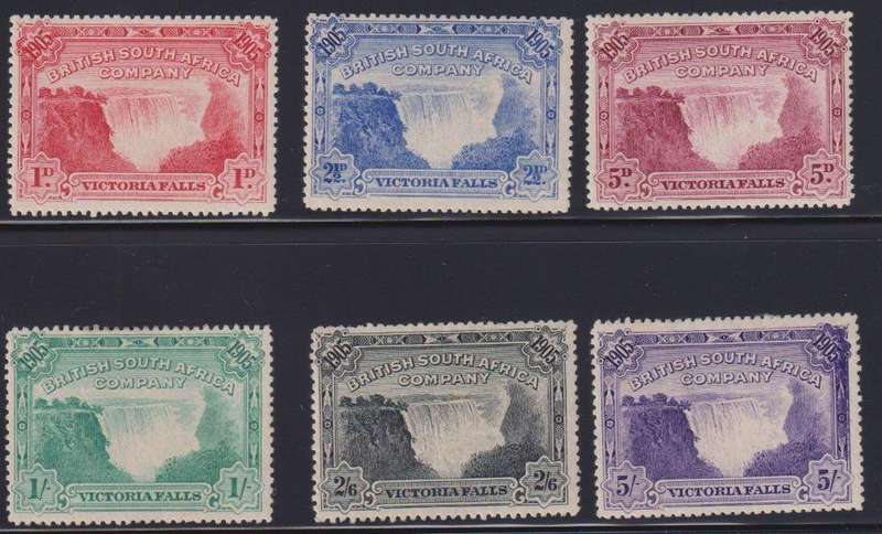 RHODESIA 1905 VICTORIA FALLS SET VERY FINE MINT