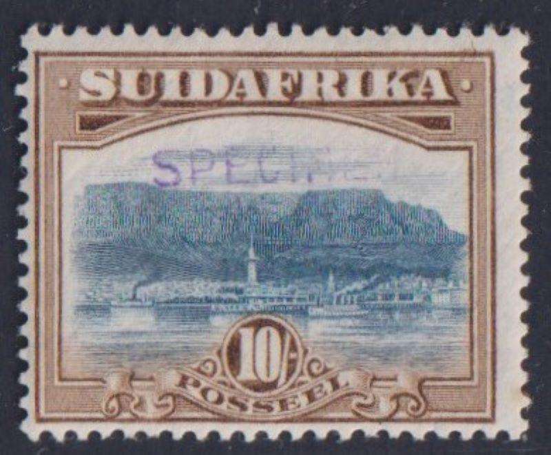 SA 1927 LONDON 10/- OVERPRINTED SPECIMEN VERY FINE MINT
