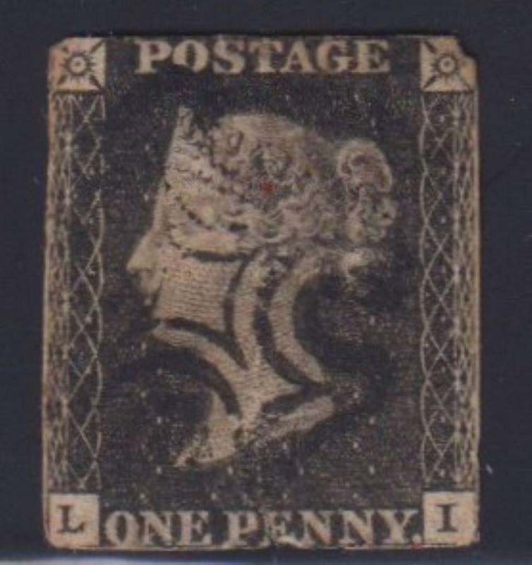GREAT BRITAIN 1840 1d BLACK USED