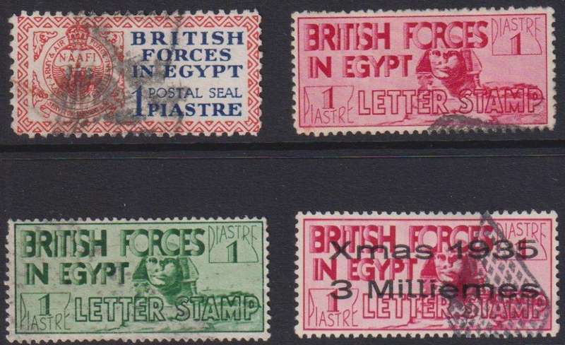 BRITISH FORCES IN EGYPT NICE USED LOT
