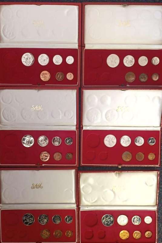 Long Proof Sets -  No gold, no R1, various years - 6 boxes