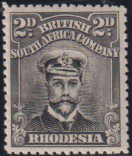 RHODESIA 1913 2d ADMIRAL WITH OFFSET FINE MINT SG 258  CV £85