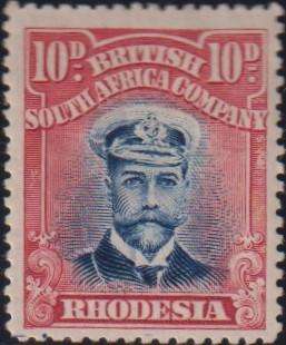RHODESIA 1913 ADMIRALS 8d, 10d, 1/- FINE MINT