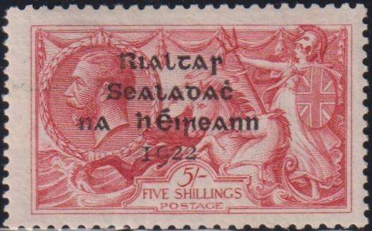 IRELAND 1922 2/6 & 5/- SEAHORSES SUPERB LIGHTLY HINGED MINT