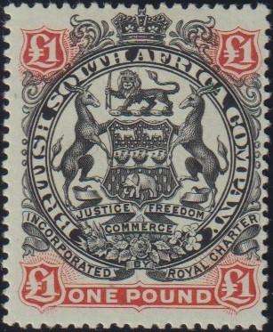 RHODESIA 1887 £1 SUPERB MINT  SACC 65 - CV R11,000