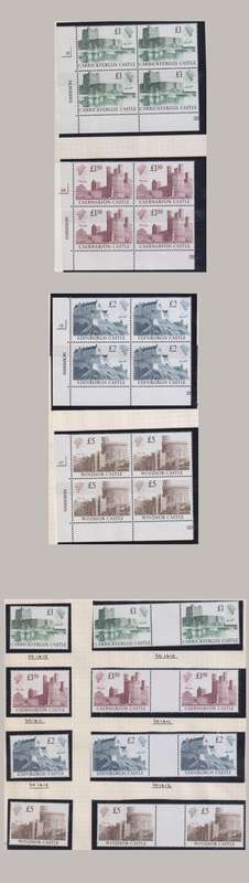 GREAT BRITAIN 1988-97 HIGH VALUE DEFINS IN BLOCKS & GUTTERS - SUPERB COLLECTION!