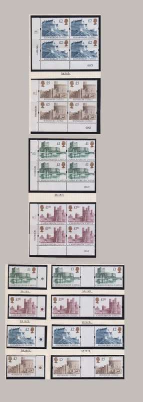 GREAT BRITAIN 1988-97 HIGH VALUE DEFINS IN BLOCKS & GUTTERS - SUPERB COLLECTION!