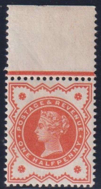 GREAT BRITAIN 1887 1/2d FANTASTIC OFFSET