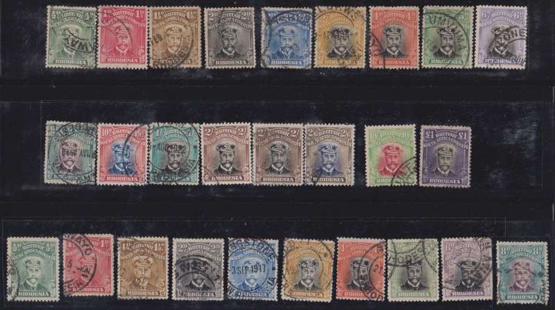RHODESIA - BSAC ADMIRALS FABULOUS USED COLLECTION UNCHECKED