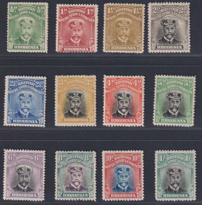 RHODESIA - BSAC ADMIRALS DIE 111 LOVELY HINGED MINT LOT