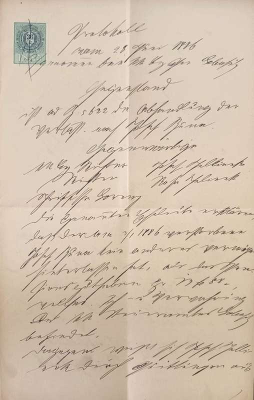AUSTRIA 1886 DOCUMENT WITH REVENUES - A LOVELY ITEM