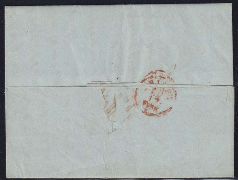 ITALY - 1857 ENTIRE REGUSA TO TRIESTE