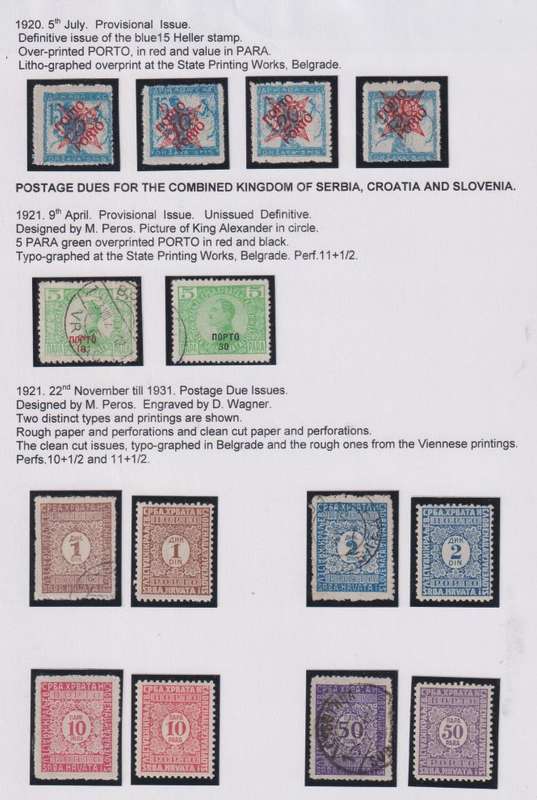 CROATIA, SERBIA & SLOVENIA 1918-1920 ISSUES ON PAGES