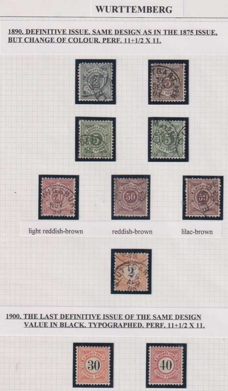 WURTTEMBERG, GERMANY LOVELY COLLECTION-FINE USED & MINT WRITTEN UP