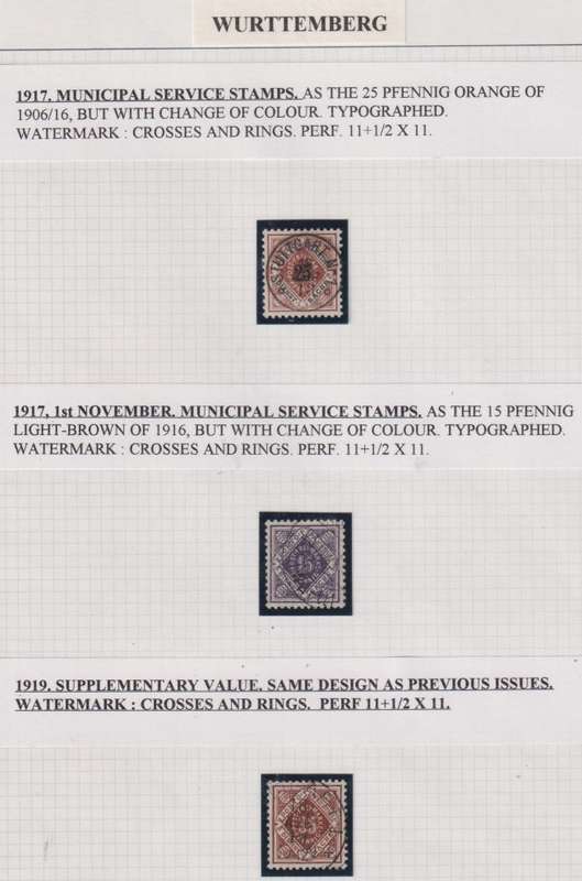 WURTTEMBERG, GERMANY LOVELY COLLECTION-FINE USED & MINT WRITTEN UP