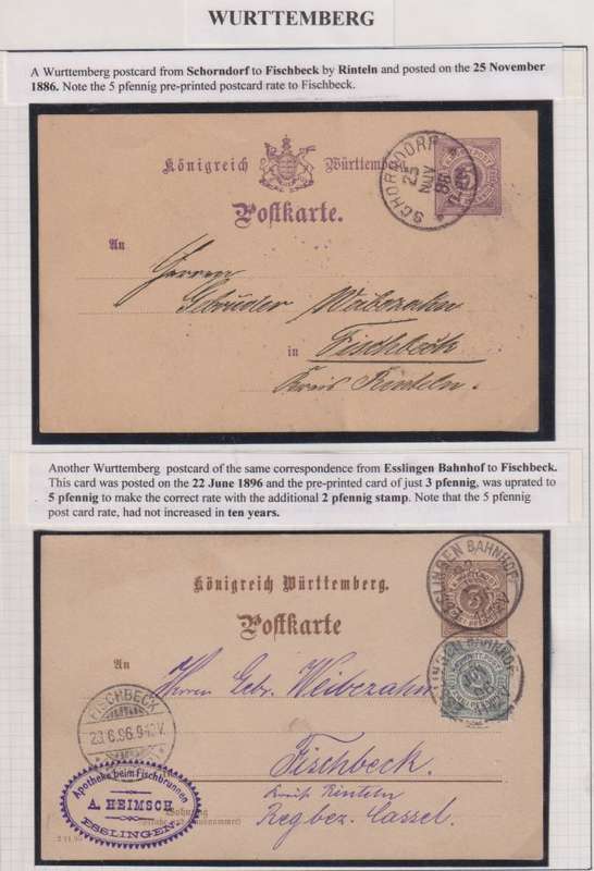 WURTTEMBERG, GERMANY LOVELY COLLECTION-FINE USED & MINT WRITTEN UP