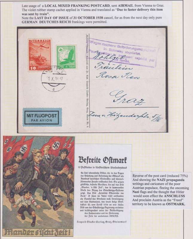 AUSTRIA - GERMANY MIXED FRANKINGS  - WRITTEN UP