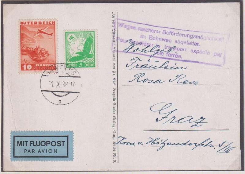 AUSTRIA - GERMANY MIXED FRANKINGS  - WRITTEN UP