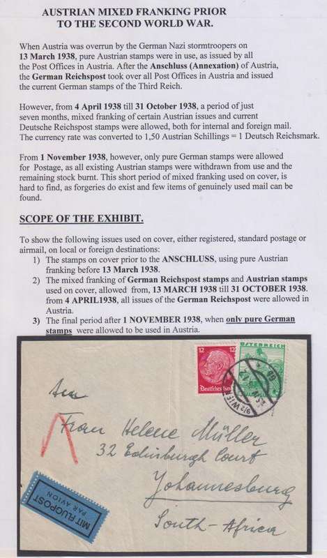 AUSTRIA - GERMANY MIXED FRANKINGS  - WRITTEN UP
