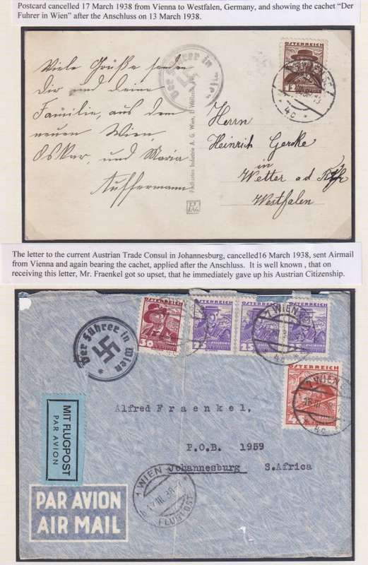 AUSTRIA -  1938 "DER FUHRER IN WIEN" COVER & CARD & OTHERS