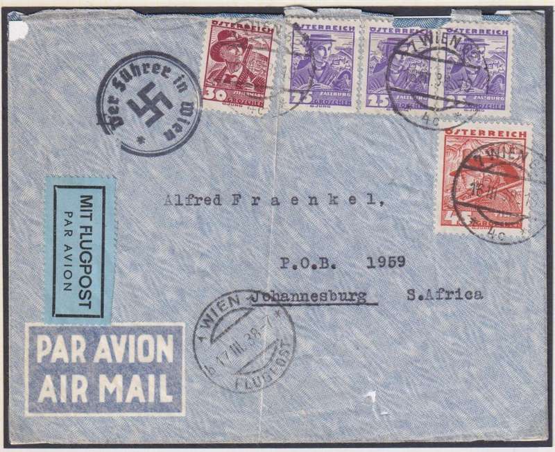 AUSTRIA -  1938 "DER FUHRER IN WIEN" COVER & CARD & OTHERS
