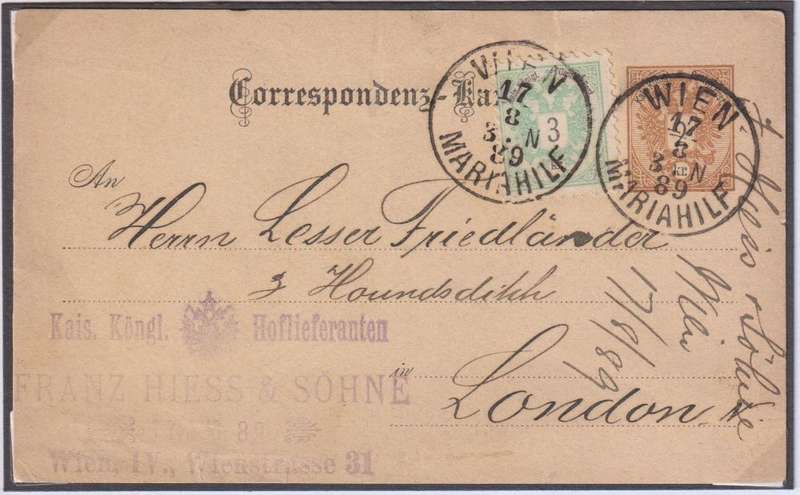 AUSTRIA 1875-1890 POSTCARDS - SUPERBLY WRITTEN UP
