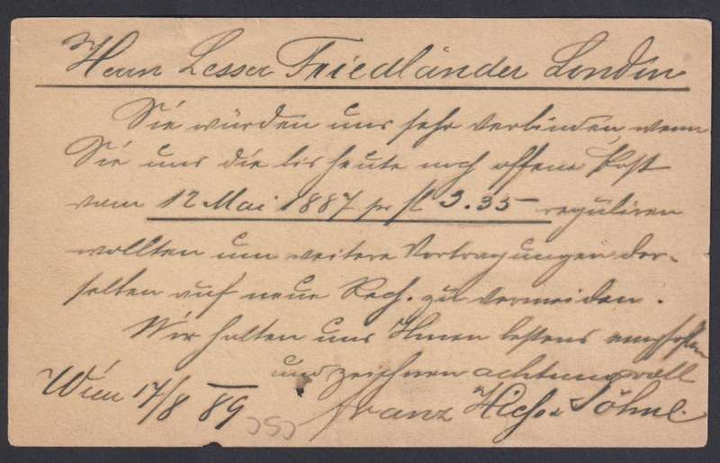 AUSTRIA 1875-1890 POSTCARDS - SUPERBLY WRITTEN UP