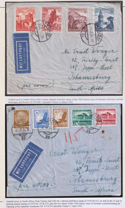 GERMANY  USED IN AUSTRIA 1934-1939 COVERS
