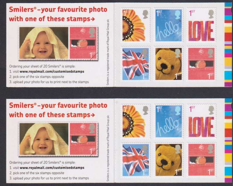GREAT BRITAIN 2005/6 SMILER'S BOOKLETS SCARCE WASHINGTON OVERPRINTS