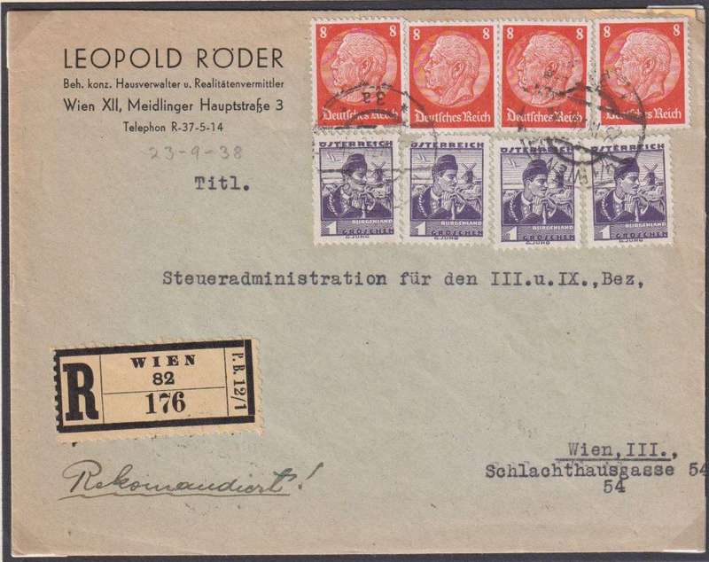 AUSTRIA - GERMANY MIXED FRANKINGS  - WRITTEN UP