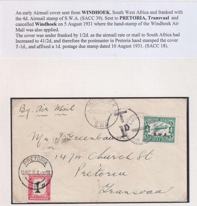 UNION POSTAGE DUES ON INCOMING COVERS/CARDS - SUPERB LOT