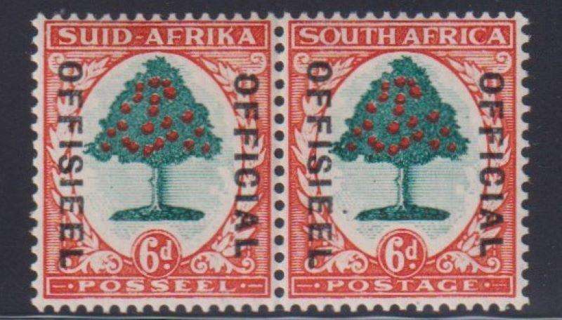 SA 1935 6d  OFFICIAL UNMOUNTED MINT SACC O30 CV R1400 - SCARCE!